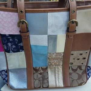 Vintage Coach Patchwork Medium Tote